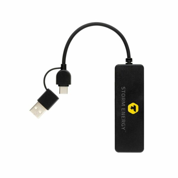 Hub USB 2.0 z USB C RABS - black