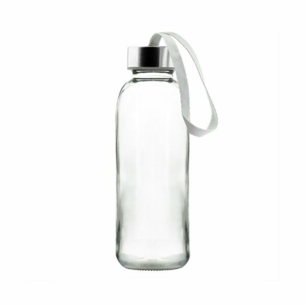 Szklana butelka sportowa 420 ml - biały