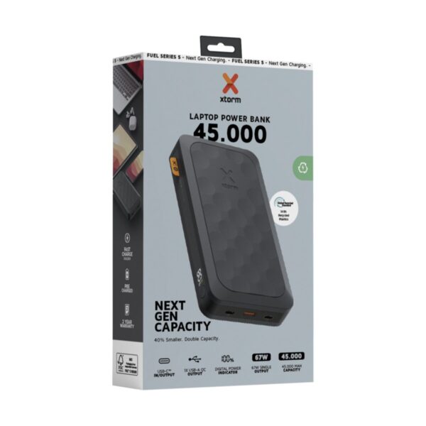 Xtorm FS5451seria Fuel powerbank o pojemności 45 000 mAh i mocy 67 W