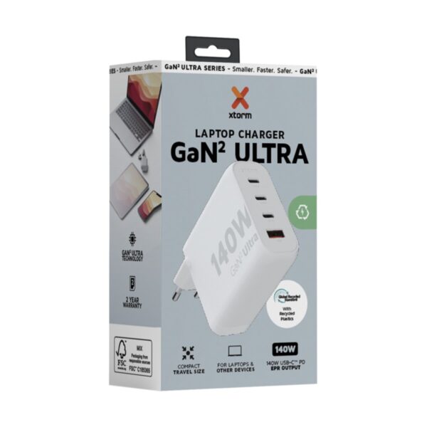 Xtorm XEC140 GaN² Ultra ładowarka ścienna o mocy 140 W