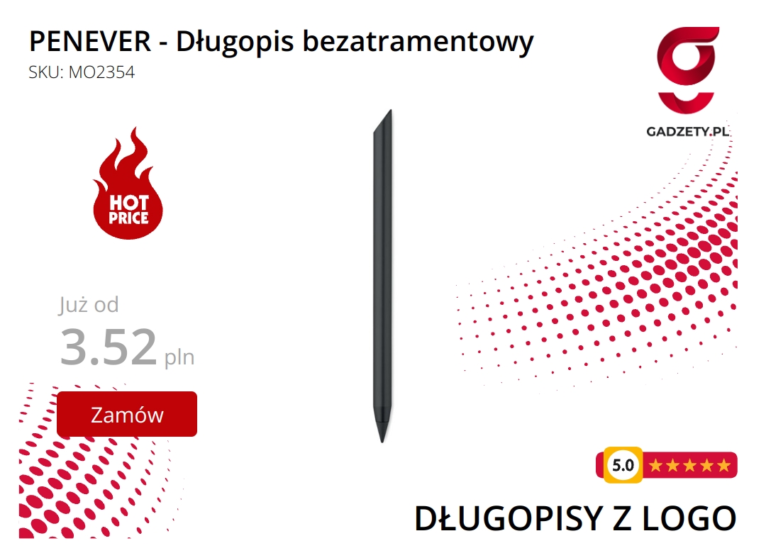 Przykładowe materiały reklamowe na stole