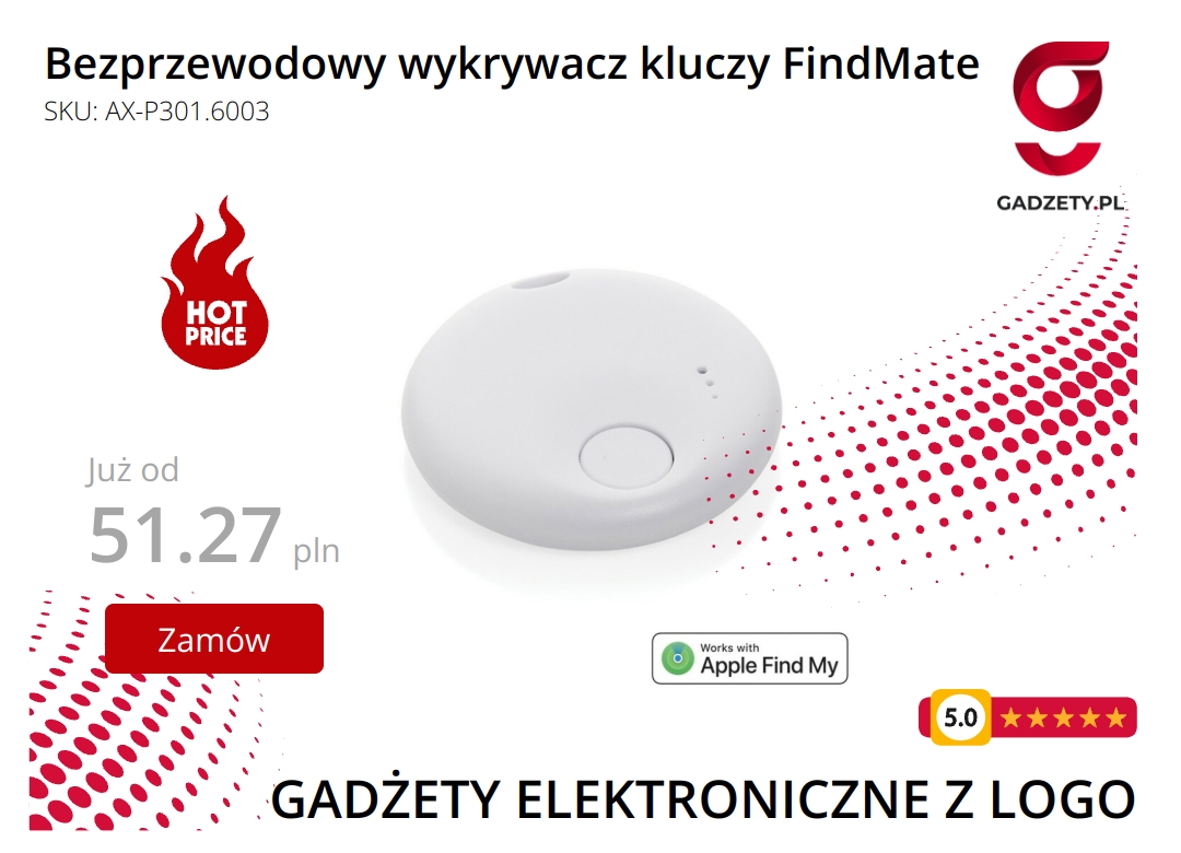 Bezprzewodowy wykrywacz kluczy FindMate na biurku